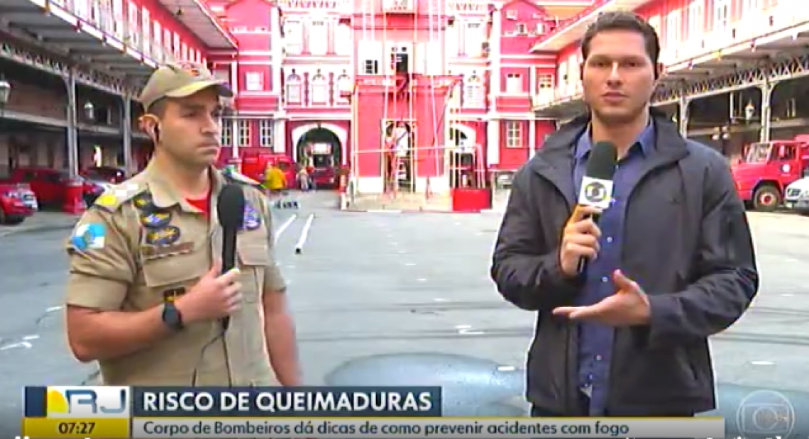 Corpo de bombeiros dá dicas de como prevenir acidentes com fogo - TV Globo (Bom dia Rio)