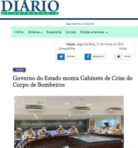 Governo do Estado monta Gabinete de Crise do Corpo de Bombeiros - Diário de Petrópolis
