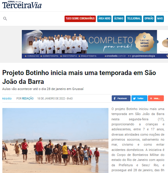 Projeto Botinho inicia mais uma temporada em São João da Barra – Jornal terceira Via