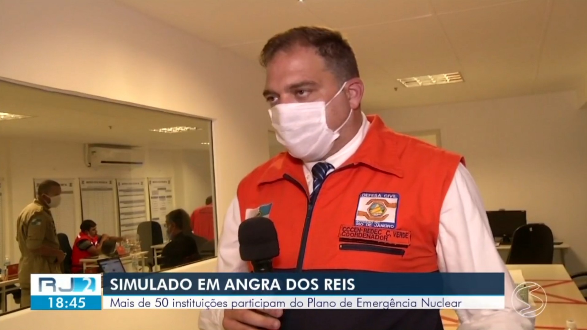 Sedec-RJ e CBMERJ participam de simulado de emergência nas usinas nucleares de Angra dos Reis – TV Rio Sul (RJ2)