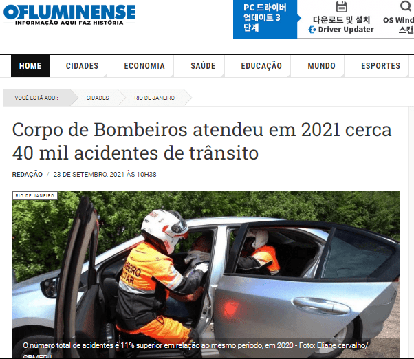 Corpo de Bombeiros atendeu em 2021 cerca 40 mil acidentes de trânsito – O Fluminense