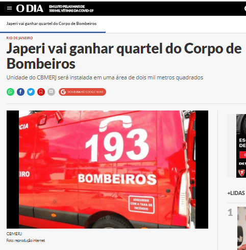 Japeri vai ganhar quartel do Corpo de Bombeiros – O Dia