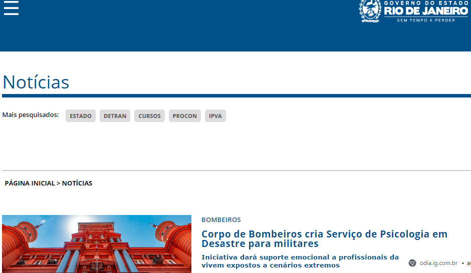 Corpo de Bombeiros cria Serviço de Psicologia em Desastre para militares – Portal Gov RJ