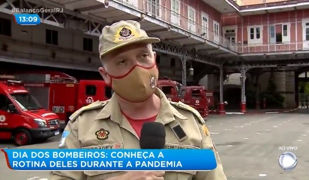 Dia dos Bombeiros: militares mostram como é a rotina durante a pandemia – TV Record (Balanço Geral RJ)