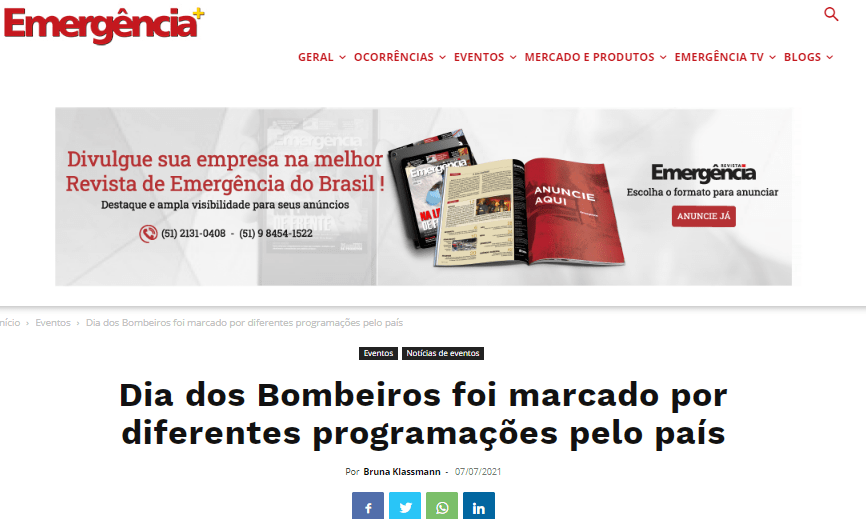 Dia dos Bombeiros foi marcado por diferentes programações pelo país – Revista Emergência