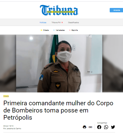 Primeira mulher comandante do Corpo de Bombeiros de Petrópolis toma posse – Tribuna de Petrópolis