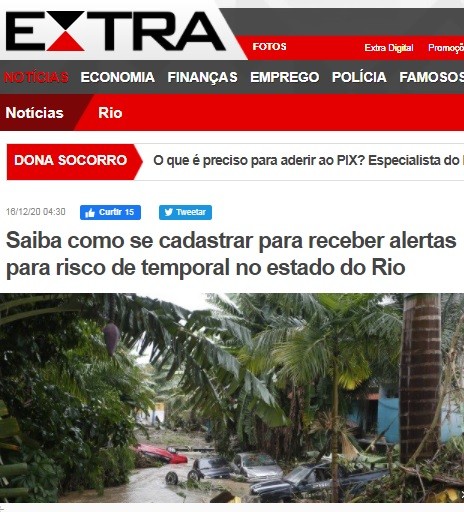 Saiba como receber avisos de risco de temporal no celular – Extra