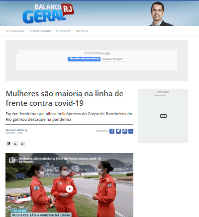 Bombeiras se destacam na linha de frente contra Covid-19 – Balanço Geral/ Record