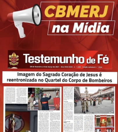 Imagem do Sagrado Coração de Jesus é reentronizada no Quartel do Corpo de Bombeiros – Testemunho de Fé