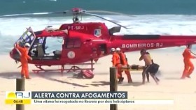 Praias lotadas: Alerta contra afogamentos – TV Globo (Bom Dia Rio)