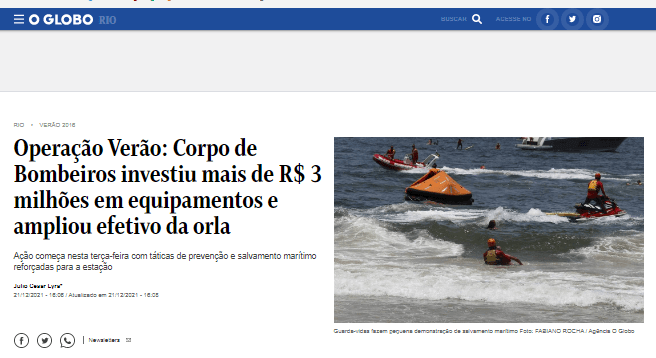 Operação Verão: Corpo de Bombeiros investiu mais de R$ 3 milhões em equipamentos e ampliou efetivo da orla – O Globo