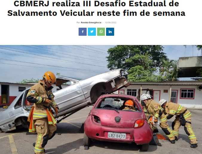 CBMERJ realiza III Desafio Estadual de Salvamento Veicular neste fim de semana – Revista Emergência