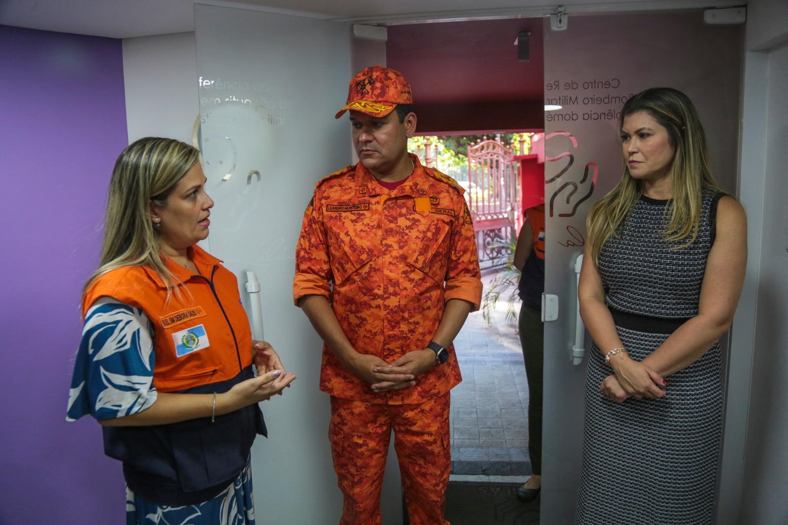 Primeira-dama do Estado do Rio visita Sala Lilás do CBMERJ⁣