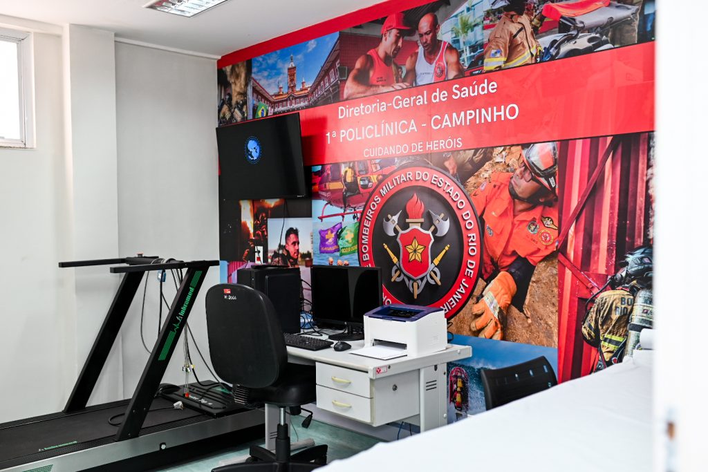 1ª Policlínica do CBMERJ inaugura nova sala de ergometria